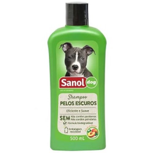 Shampoo Pelos Oscuros Sanol Dog - 500cc