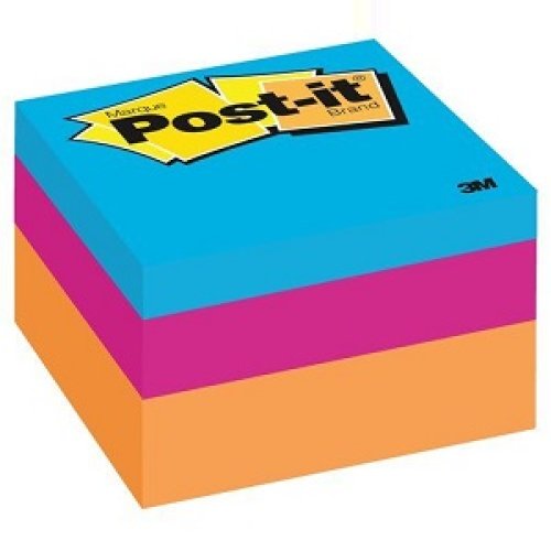 Cubo 3 Colores Post-It 48x48mm - 1 x 400 hojas