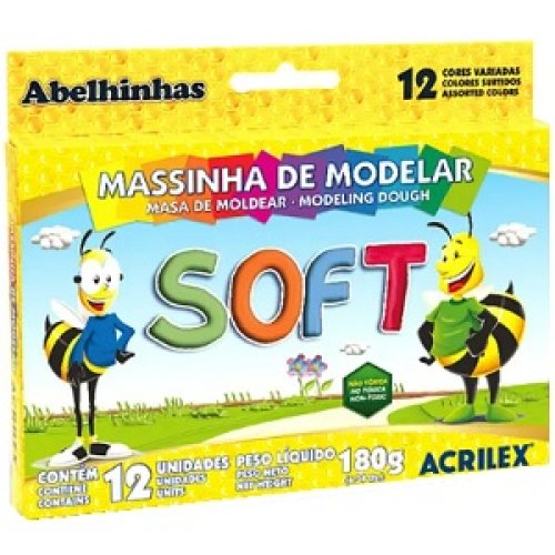Masas para Moldear Acrilex Soft - 12 Colores