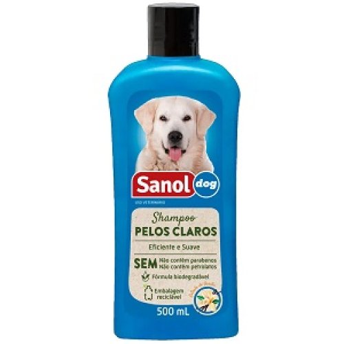 Shampoo Pelos Claros Sanol Dog - 500cc