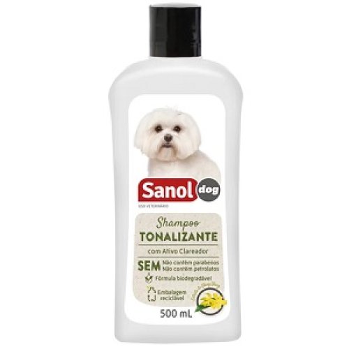 Shampoo Tonalizante Pelo Claro Sanol Dog - 500cc
