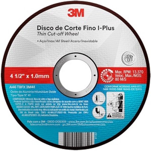 Disco de Corte 3M Thin Cut Aceros Inox 4 1/2