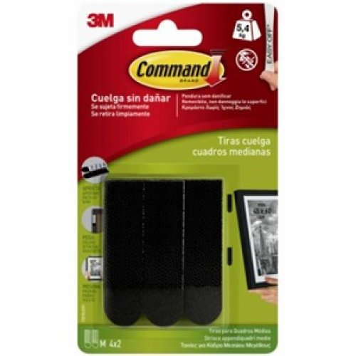 Tiras para Cuadros Negras Command 17201-BLK-ES