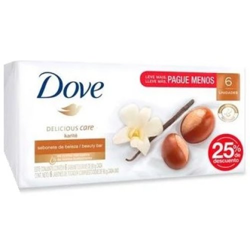 Jabón de Tocador Dove Karité y Vainilla - Pack 6 x 90gr