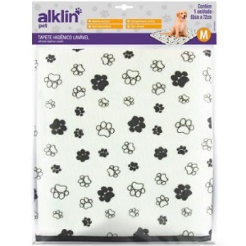 Alfombra Higiénica Mascotas Alklin Pet Negra M - 65 x 72cm