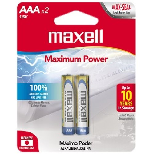 Pila Alcalina Maxell AAA - Blister 2 unidades