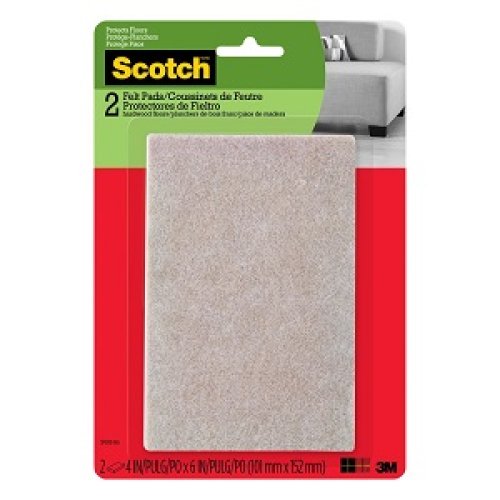 Fieltro Scotch Rectangular Beige 100 x 150mm - 2 fieltros