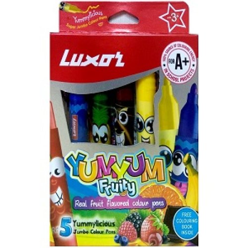 Marcador Luxor con Aroma - 5 Colores Gruesos