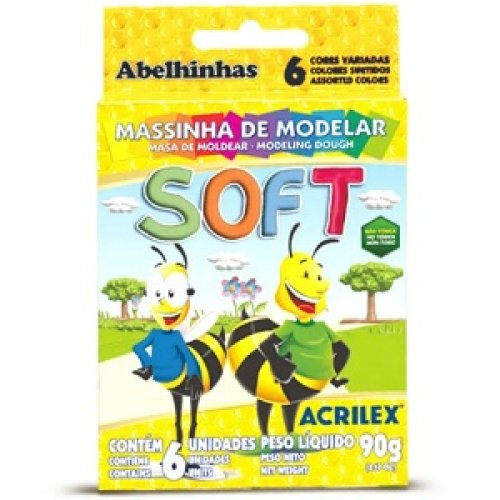 Masas para Moldear Acrilex Soft +3 - 6 Colores