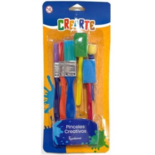 Set de Pinceles Crearte - Blister 6 Unidades