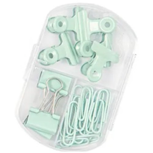 Set Neox Pastel Pinza Clips Aprietapapel - Verde